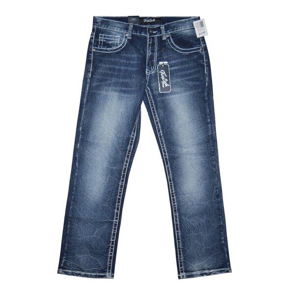 True Luck Men's Bootcut Jeans Actual Size 33x30 Tag 30x30 (Runs Big) NWT BKE - Picture 2 of 10